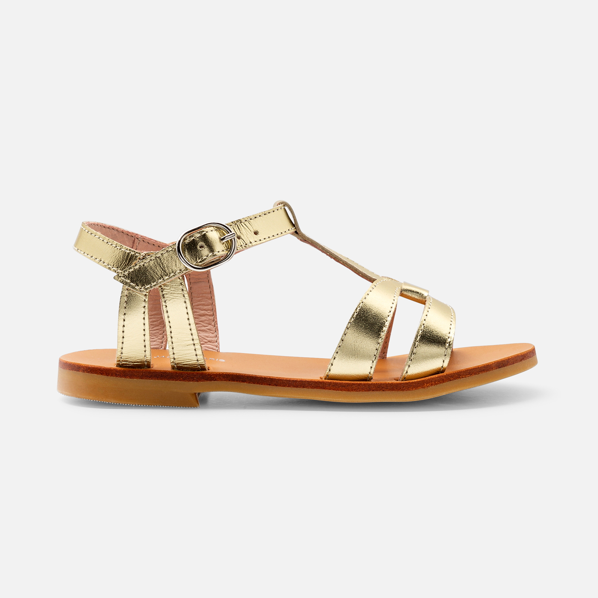Jacadi - Sandalias de cuero para niña - Oro