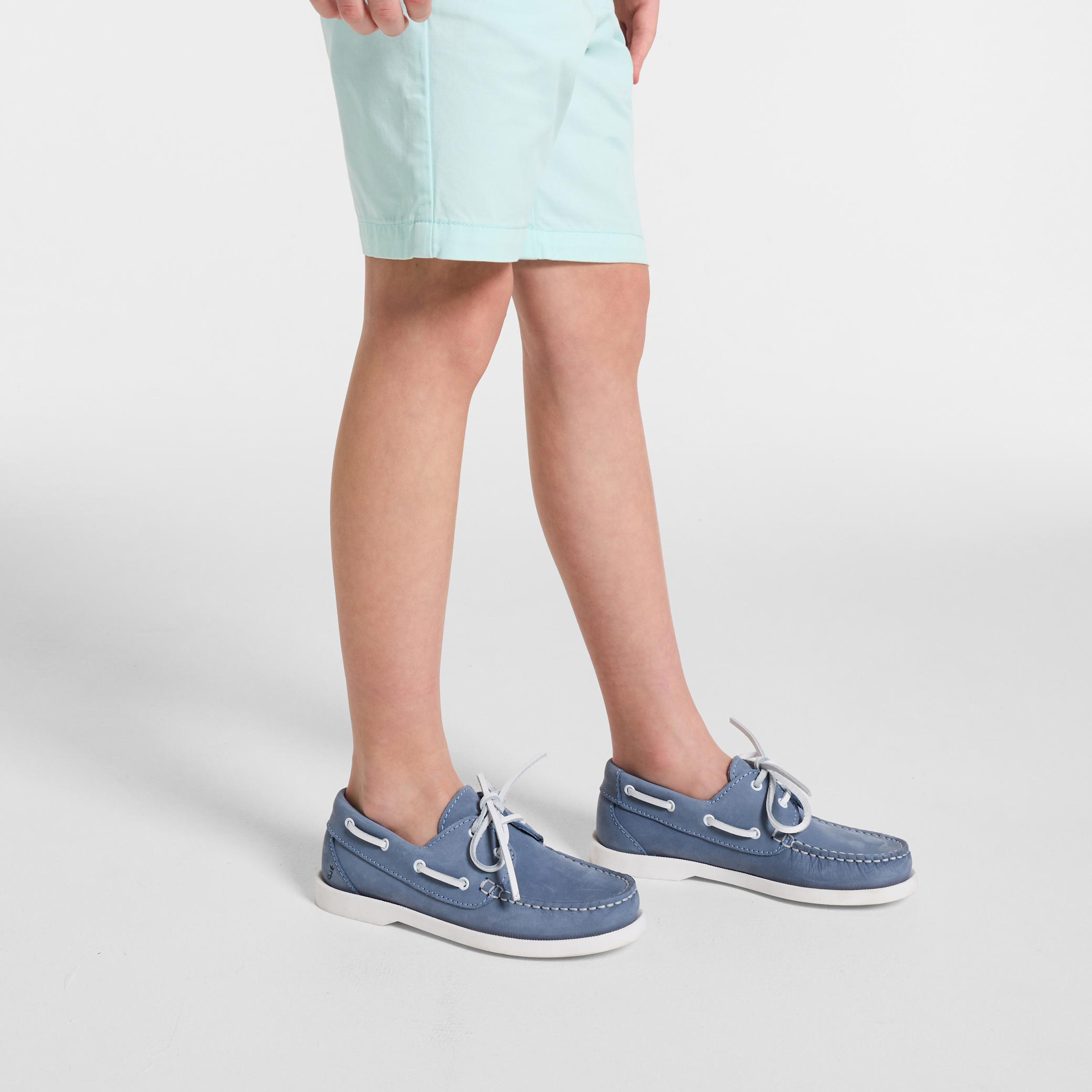 Jacadi - Zapatos náuticos de nobuk para niño - Azul Denim